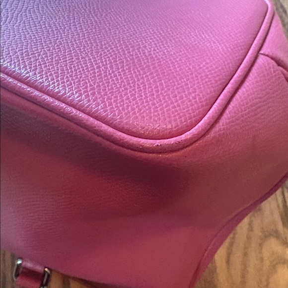 Coach fuchsia pink calf skin leather two way tote - Picture 12 of 16